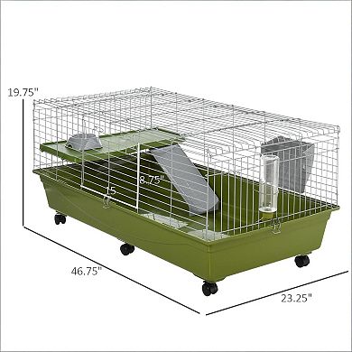 IFMALL Spacious Small Animal Habitat Cage with Ramp Feeding Accessories