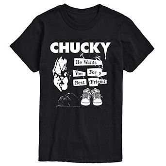 Men's Chucky He Wants You For a Best Friend Graphic Tee