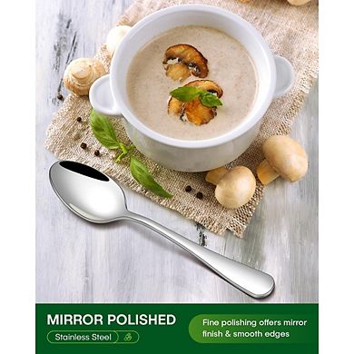 Stainless Steel Flatware Set for 4, 20-Piece Mirror Polished, Dishwasher Safe