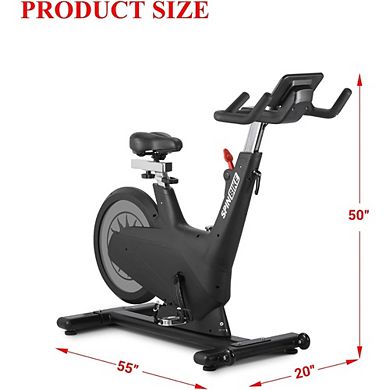 Exercise Bike, Low Noise Indoor Cycling Bike with Adjustable Handlebar & Seat