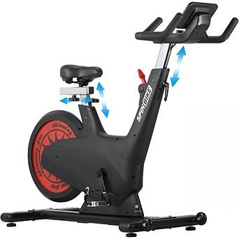 Exercise Bike, Low Noise Indoor Cycling Bike with Adjustable Handlebar & Seat