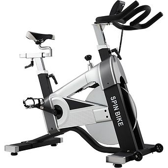 Exercise Bike for Home with Tablet Holder & Adjustable Seat and Handlebars, Low Noise