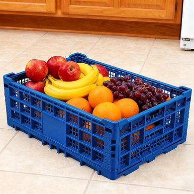 Collapsible Storage Crates, 52L Foldable Plastic Crates for Home, Office, Garage