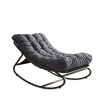 Comfy Rocking Chair with Cushions for Patio & Living Room