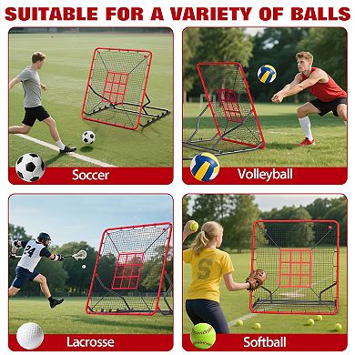 Baseball Pitching Rebounder Net,With Adjustable Angles, Zone Practice Trainer 