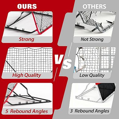 Baseball Pitching Rebounder Net,With Adjustable Angles, Zone Practice Trainer 