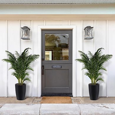 16 in Planters Set of 2 with Self Watering, Built-in Drainage and Visual Water Level Design