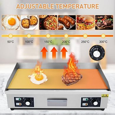 29" Commercial Electric Griddle, 3000W 110V.