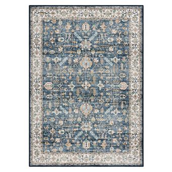 Everwash Haven Distressed Border Machine Washable Rug with AirFlo Technology