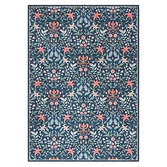 Everwash Haven Vintage Floral Machine Washable Rug with AirFlo Technology