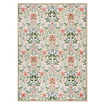 Everwash Haven Vintage Floral Machine Washable Rug with AirFlo Technology