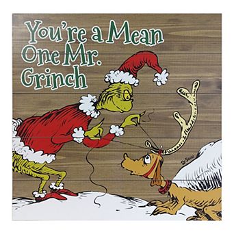 Dr. Seuss The Grinch Planked Wall Art