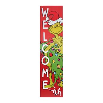 Dr. Seuss The Grinch Welcomeish Porch Leaner