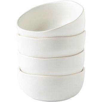 Stoneware Cereal & Soup Bowls Set of 4, 28 oz, Microwave & Dishwasher Safe
