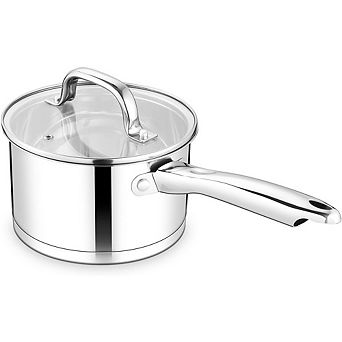 Stainless Steel Saucepan with Lid, Tri-Ply, Induction Safe