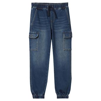 Boys 3-20 Lands' End Iron Knee Knit Denim Jogger Pants