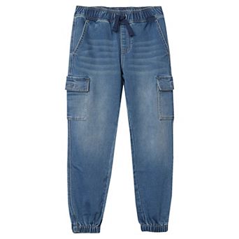 Boys 3-20 Lands' End Iron Knee Knit Denim Jogger Pants