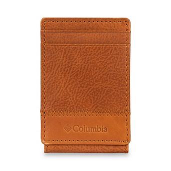 Men's Columbia RFID Front Pocket Leather Card Case Wallet