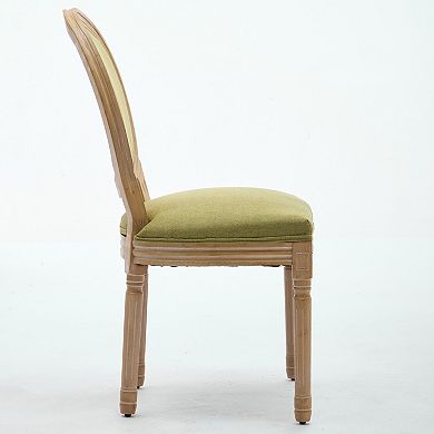 Pnronnc Solid Wood Frame Dining Chair French Accent Chairs Vanity Chairs Lounge Chairs