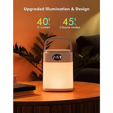 Touch Dimmable RGB Table Lamp, Rechargeable Cordless LED Bedside Mood Lamp