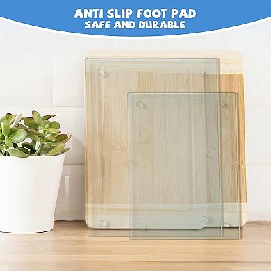 2-Pc Tempered Glass Cutting Board Set
