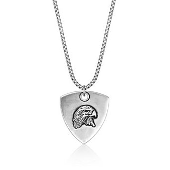 Men's LYNX Eagle Shield Pendant Necklace