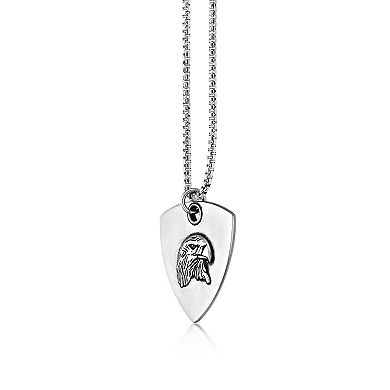 Men's LYNX Eagle Shield Pendant Necklace