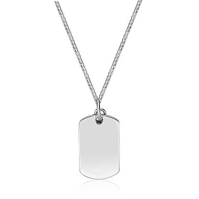 Men's LYNX Jasper Lion Dog Tag Pendant Necklace