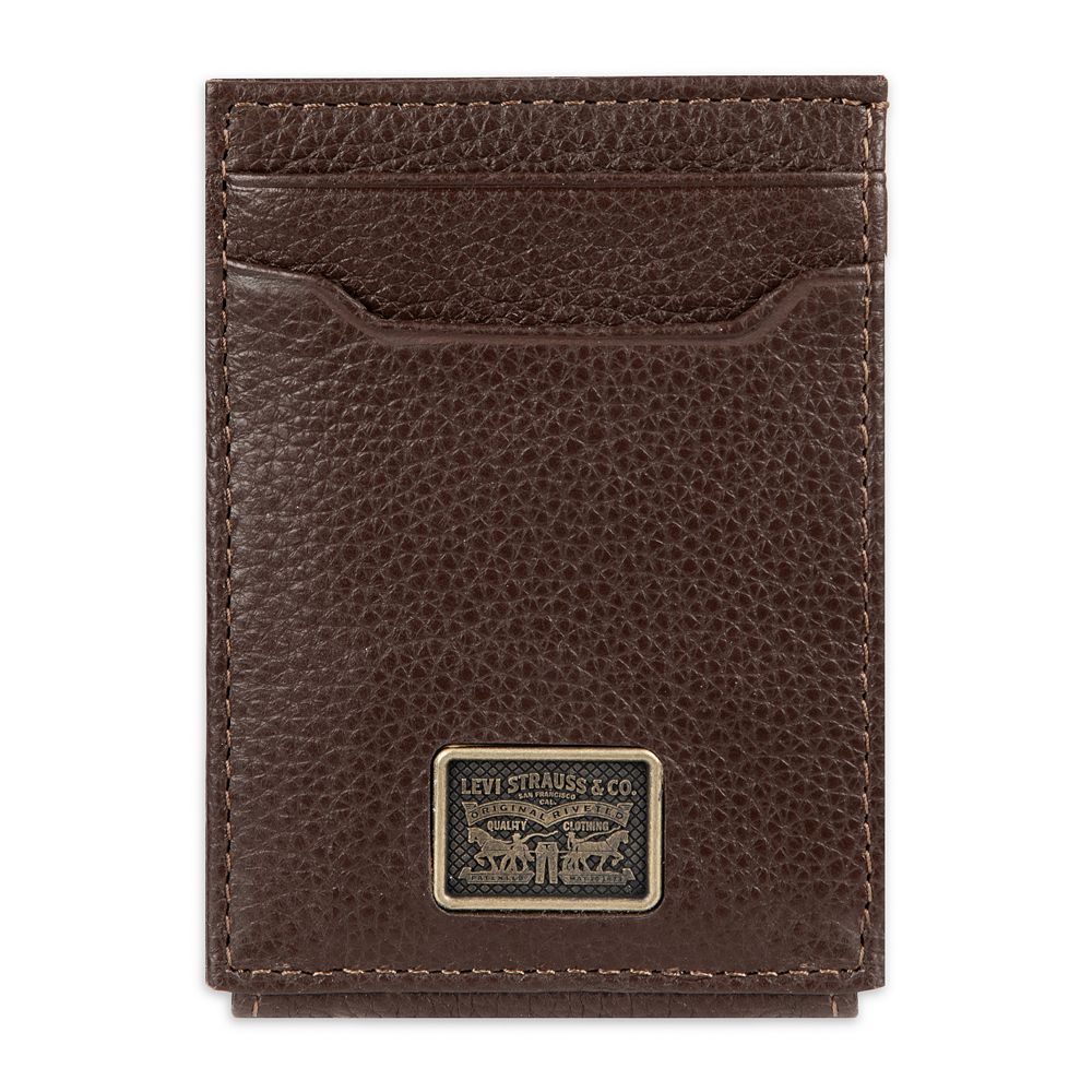 Men's Levi's RFID Front Pocket Leather Card Case Wallet