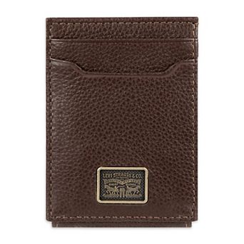 Men's Levi's RFID Front Pocket Leather Card Case Wallet