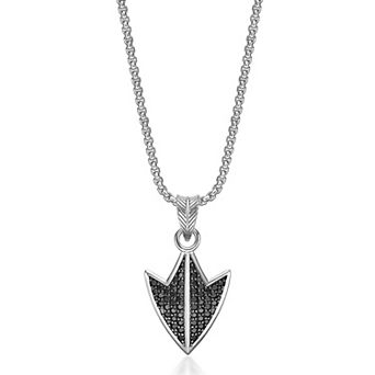 Men's LYNX Silver Gemstone Pendant Necklace