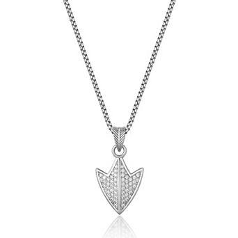 Men's LYNX Silver Gemstone Pendant Necklace