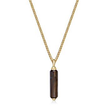 Men's LYNX Tiger Eye Pendant Necklace