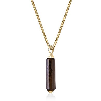 Men's LYNX Tiger Eye Pendant Necklace