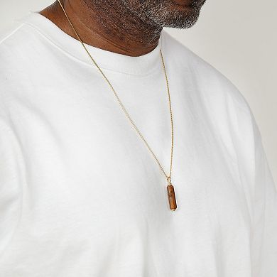Men's LYNX Tiger Eye Pendant Necklace