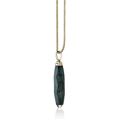 Men's LYNX 18k Gold Plated Gemstone Pendant Necklace
