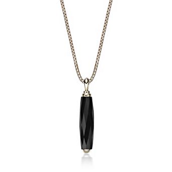 Men's LYNX 18k Gold Plated Gemstone Pendant Necklace