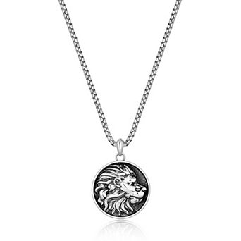 Men's LYNX Gemstone Lion Pendant Necklace