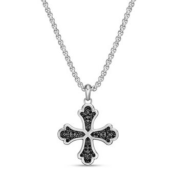 Men's LYNX Cross Pendant Necklace