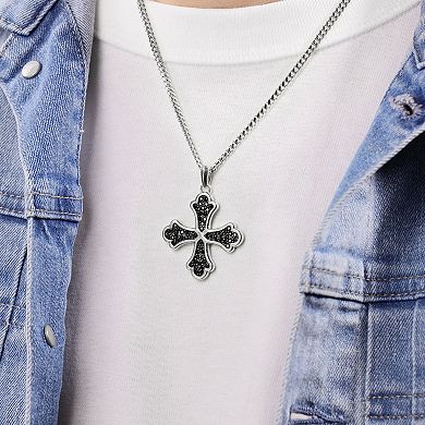 Men's LYNX Cross Pendant Necklace