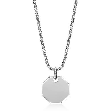Men's LYNX Two-Tone Gemstone Pendant Necklace