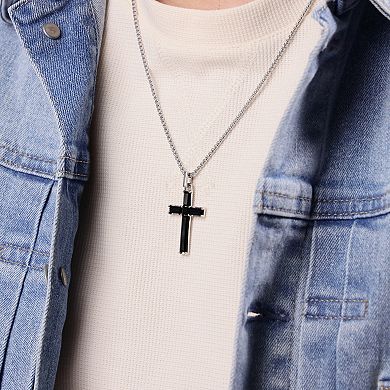 Men's LYNX Onyx Gemstone Pendant Necklace
