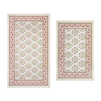 Laura Ashley Chenille Rug 2 pc Set