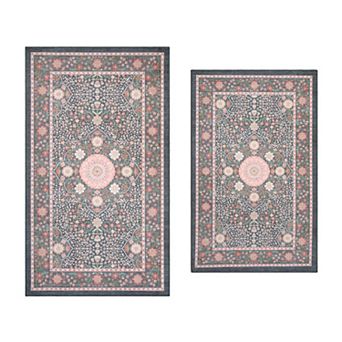 Laura Ashley Chenille Rug 2 pc Set