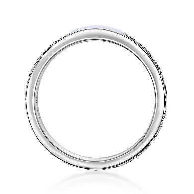 Men's LYNX Silver Gemstone Ring