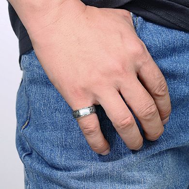 Men's LYNX Silver Gemstone Ring