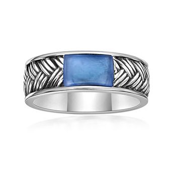 Men's LYNX Silver Gemstone Ring