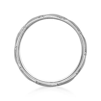Men's LYNX Lab-Created White Sapphire Ring