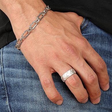 Men's LYNX Lab-Created White Sapphire Ring
