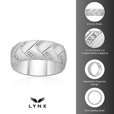 Men's LYNX Lab-Created White Sapphire Ring